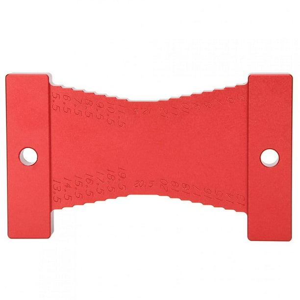 Height Gauge High Accuracy Aluminum Alloy Red Measuring Ruler Woodworking Tool 5/20.5mm 
